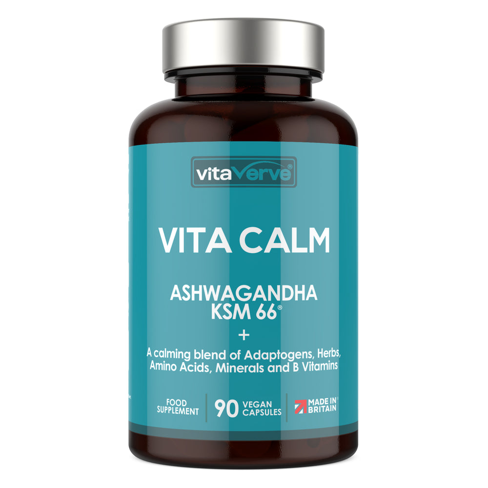Vita Calm Ashwagandha Complex - 90 Vegan Capsules, 1000mg Ashwagandha ...